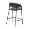 Armen Living Nara 26" Gray Faux Leather and Metal Counter Height Barstool with Black Frame LCNRBABLGRY26 - alternate 8